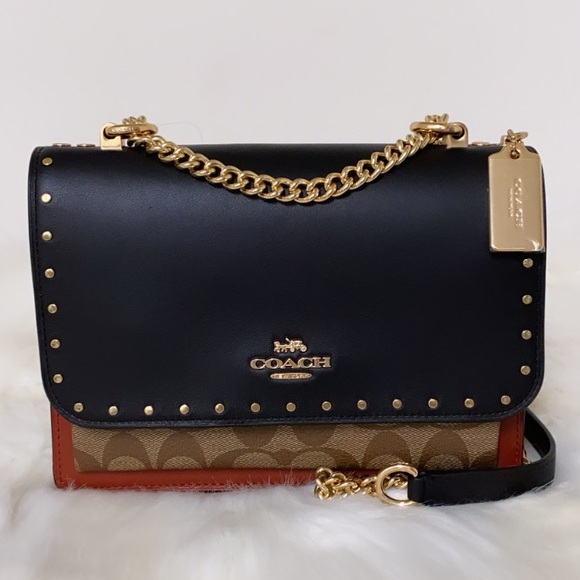 Coach Handbags - NEW💃COACH KLARE CROSSBODY CANVAS WITH RIVETS BAG